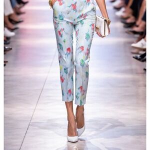 Mira Mikati Runway Scribble Print Pants Cropped Dopamine Pop Art Trousers 2 / 4